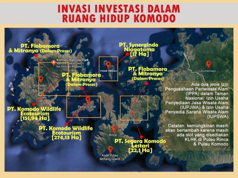Tiga perusahaan yang sudah mengantongi izin di dalam Kawasan Taman Nasional Komodo